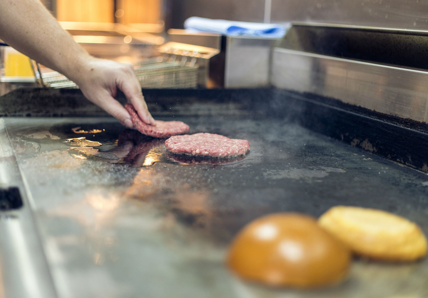 مشکلات در زمان پخت همبرگر