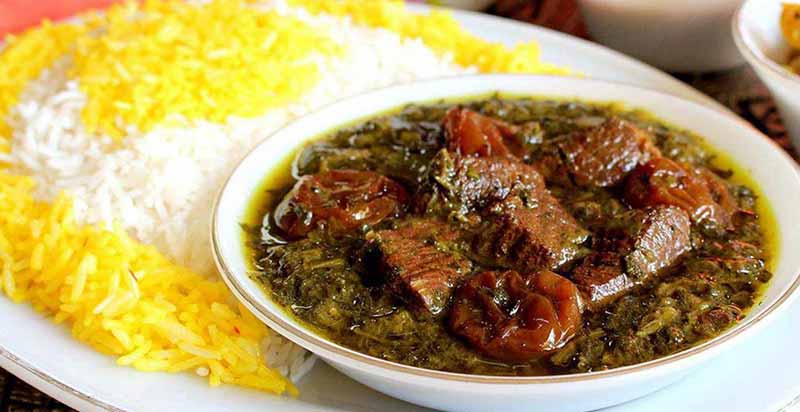 دستور پخت خورشت آلو اسفناج